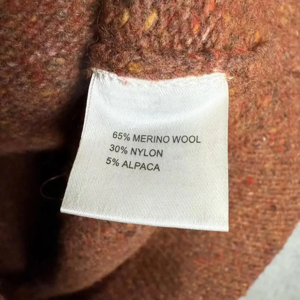 Peter Millar Donegal 1/4 Zip Golf Sweater Mens 2XL Alpaca Burnt Orange MSRP $278